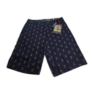 Denali Men's Classic American Fashion Stretch Shorts AOP ANCHORS SIZE 36, NAVY,